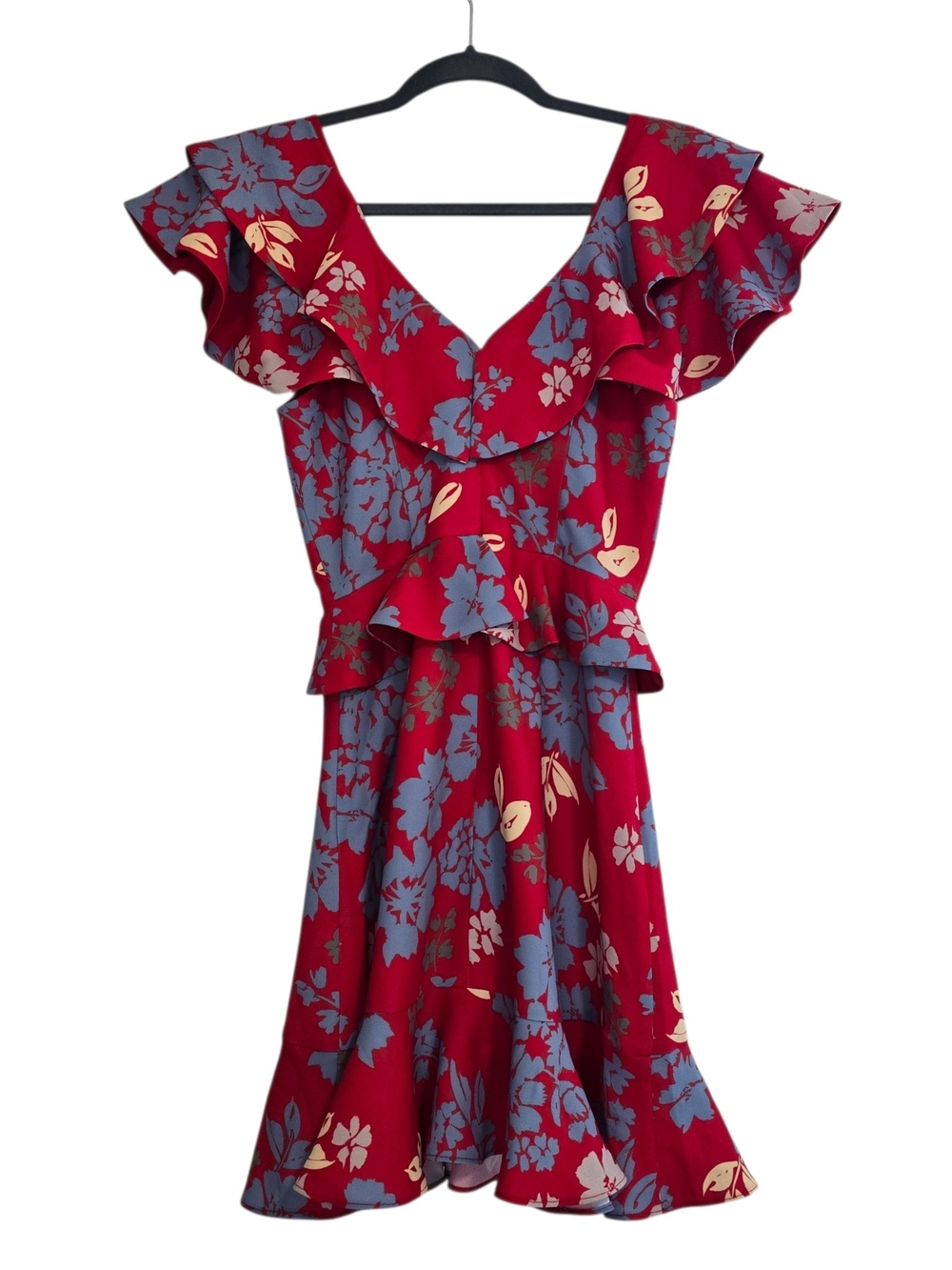C/MEO Collective Red Floral Ruffled Mini Dress - Picture 6 of 12